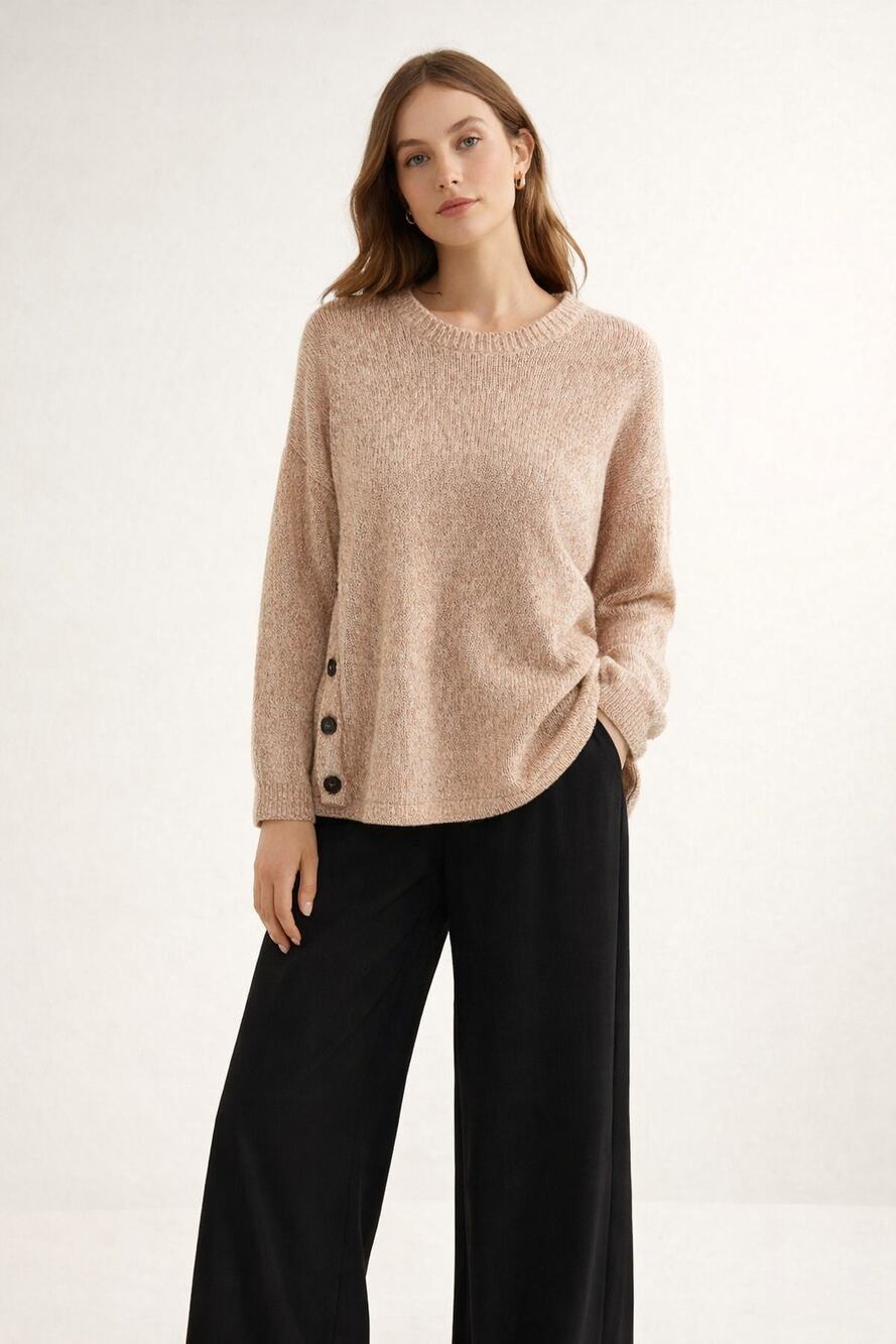 NWOT Francescas Cupcake Clothing Sweater XL Brown Cotton Blend Elbow Patch